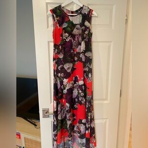 Nanette Lepore Red Floral Sleeveless Maxi Dress